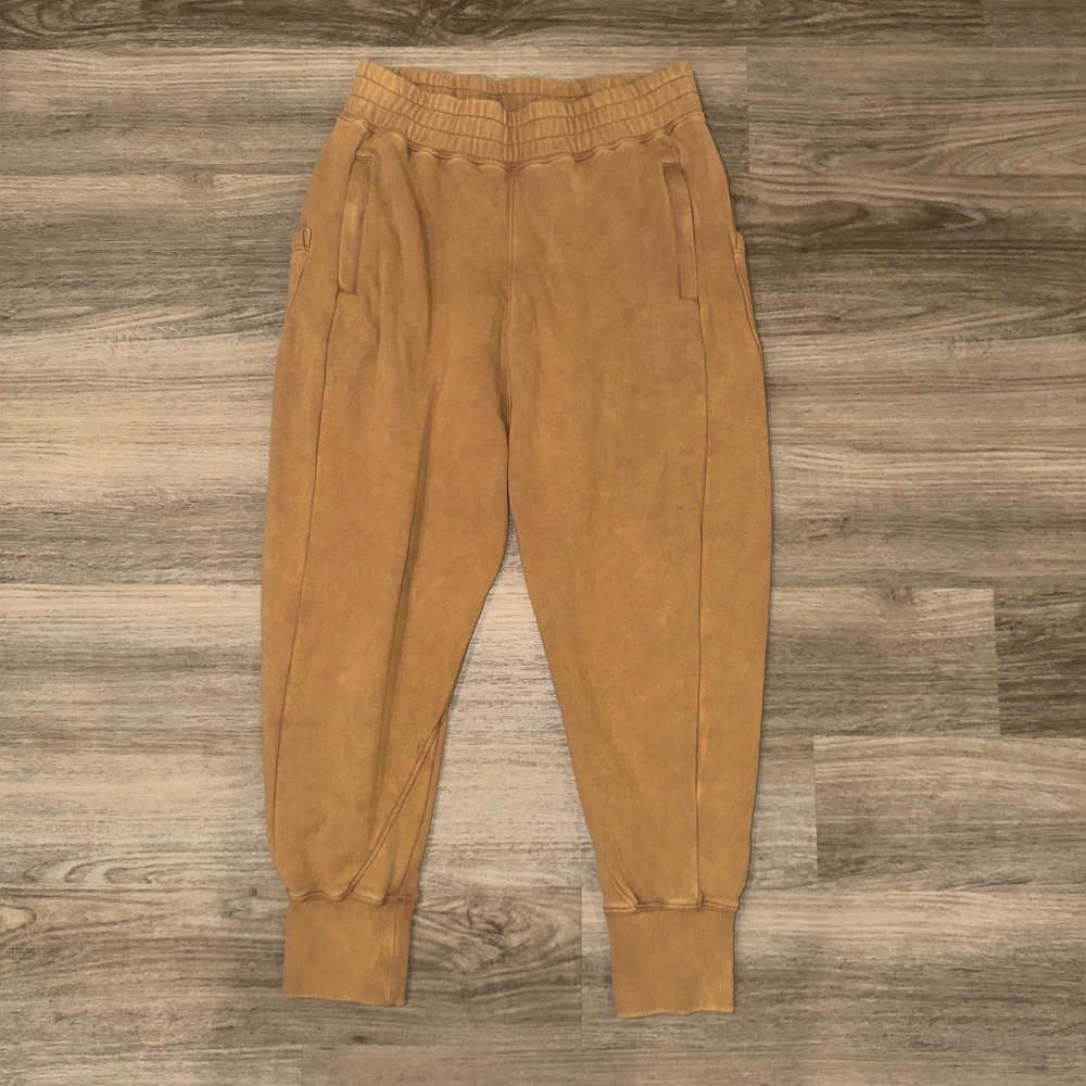 Free People Movement June Bug Joggers Womens Medium Brown Sweatpants - Picture 2 of 8